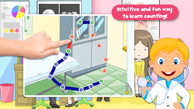 Free Kids Hospital Puzzle Teach me Tracing & Counting screenshot-3