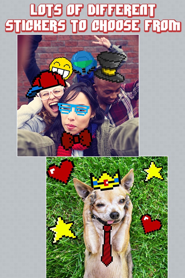 InstaPix Photo Editor - 8 Bit Pixel Stickers for your Pictures screenshot 3