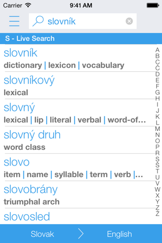 Free Slovak English Dictionary and Translator (Slovensko - anglický slovník) screenshot 2