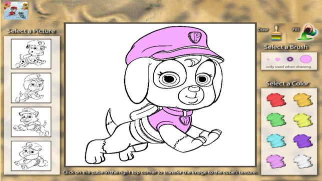 Paw Puppy the beautiful patrol Coloring Game(圖1)-速報App