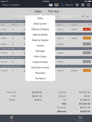 Quick Sale Pro Lite - Invoicing, Estimates & Inventory screenshot 4