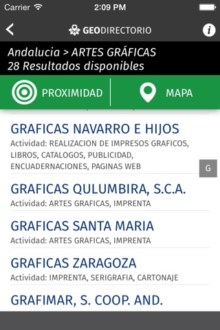 Geodirectorio Faecta screenshot 3