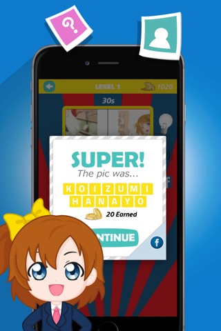 Quiz Word School idol Edition - Best Manga Trivia Game Free screenshot 2