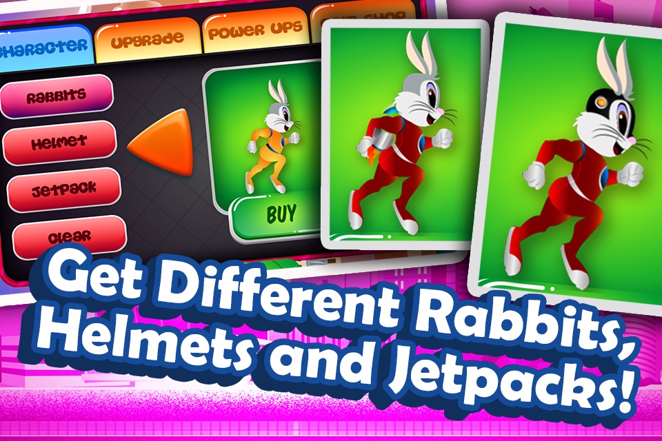 A Super Hero Rabbit Dash Jump Flying Fun Race Game screenshot 3