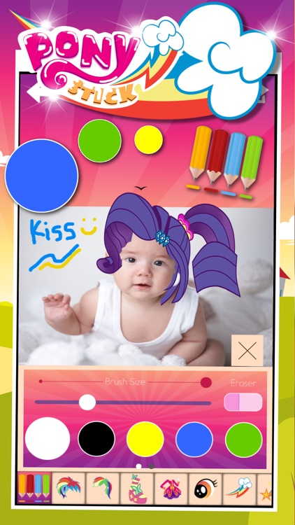 Manga & Anime Sticker Camera Pony "Photo Booth Dress Up in Style For Rainbow" screenshot-4