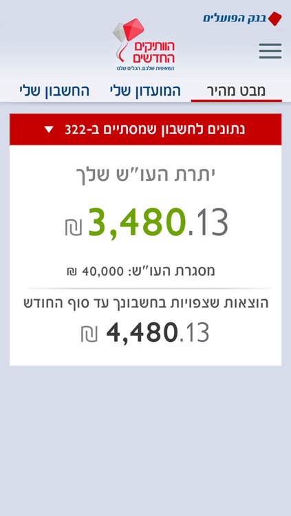 הוותיקים החדשים - בנק הפועלים