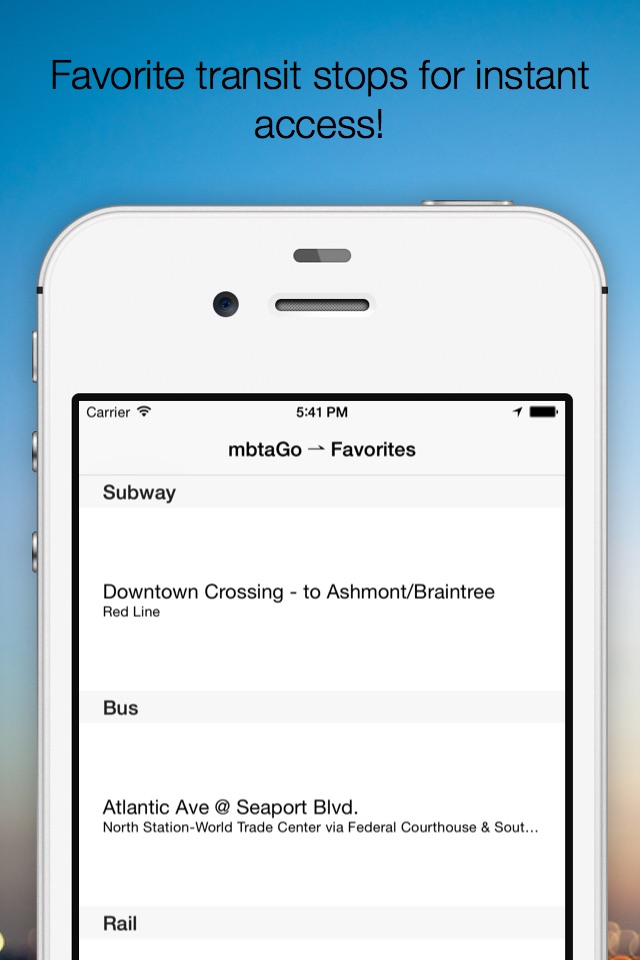 mbtaGo - Boston MBTA Tracker, Finder, Schedule Assistant, and Alerts screenshot 2