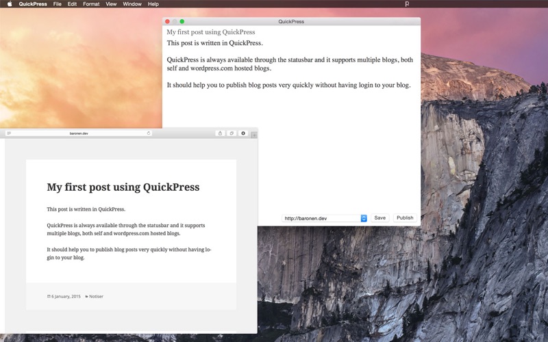 QuickPress - Quick blogging for Wordpress thumbnail 2