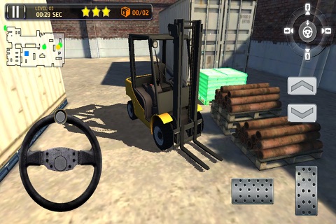 3D Fork Lift Parking PRO - Full Big Payload Construction Simulator Version screenshot 3