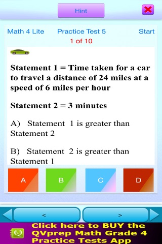 QVprep Lite Math Grade 4 Practice Tests screenshot 3
