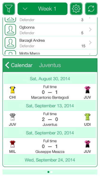 Italian Football Serie A 2014-2015 - Mobile Match Centre