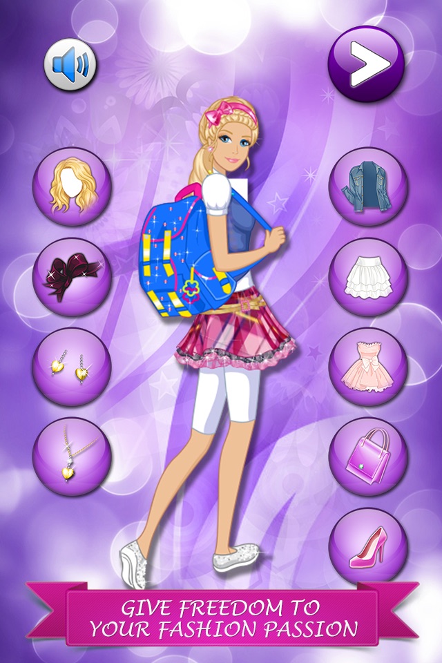 School Girl Stylish Clothes - Dress Up Game for Girls and Kids screenshot 3