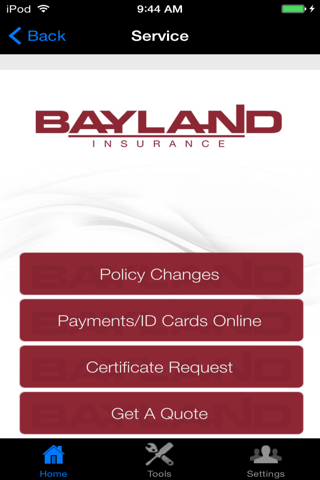 Bayland Insurance screenshot 2
