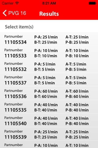 Danfoss Power Solutions Main Spool Selector screenshot 3