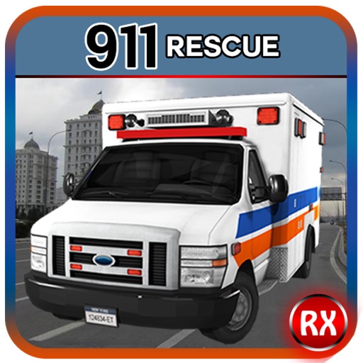 911 Rescue Ambulance Van - Drive Rush For Medical Emergency Parking icon