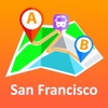 San Francisco offline map with public transport route planner for my journey