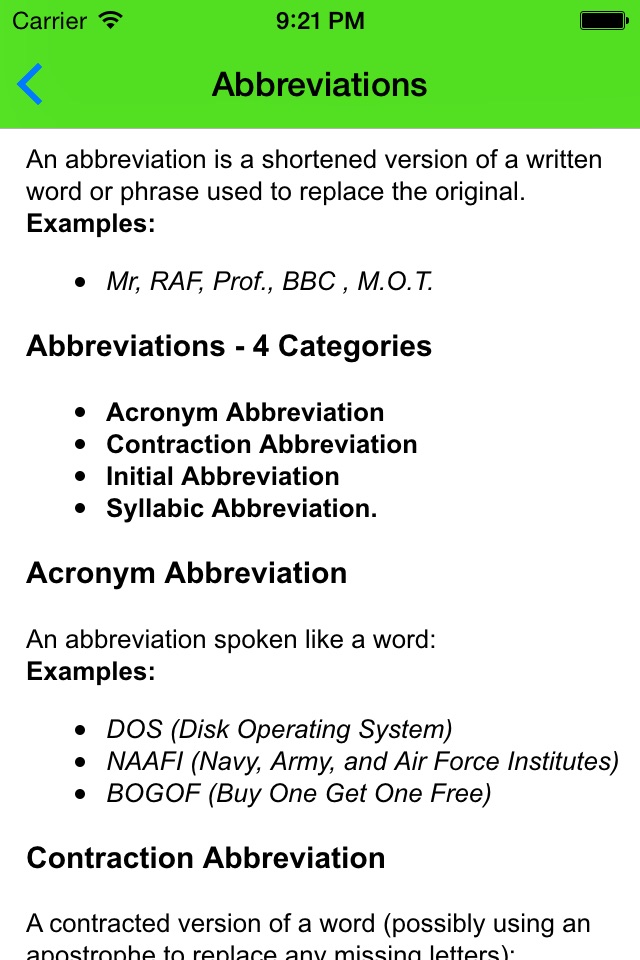 Grammatical Terms and Definitions screenshot 3