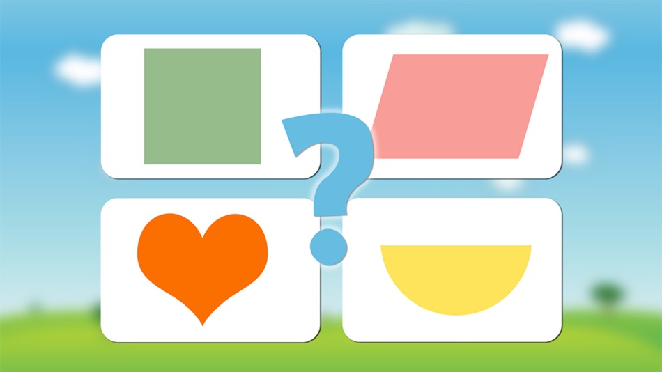 Learn shapes with educational flashcards with words for kids and