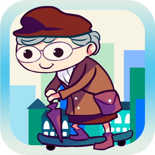 Crazy Granny City Rush HD - Bike Racing with Police Car icon