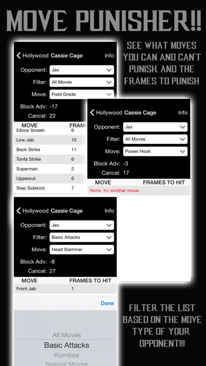 Guide - Mortal Kombat X Edition with Frame Data,Kustom Kombos, and Move Punisher Tools screenshot-3