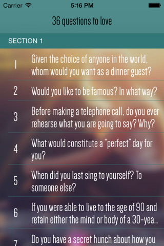 36 preguntas para enamorarse más test de afinidad screenshot 2