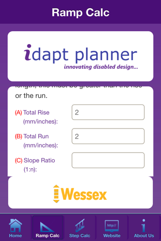 Idapt Ramp & Step Calculator screenshot 3