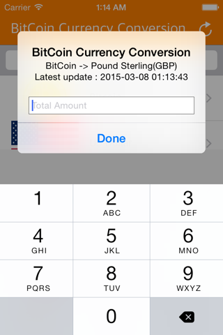 BitCoin Lite - Realtime Bitcoin Currency Convertor screenshot 3