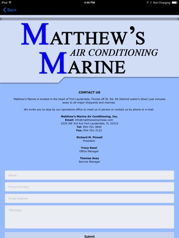 Matthew's Marine Air Conditioning HD screenshot 2