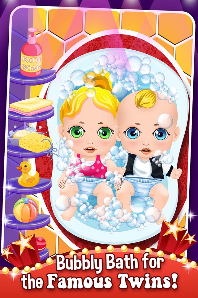 Mommy's Celebrity New Born Twins Doctor - newborn babies salon games! screenshot 4