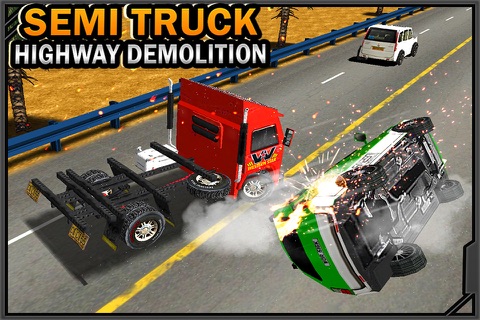 Semi Truck Highway Demolition screenshot 4