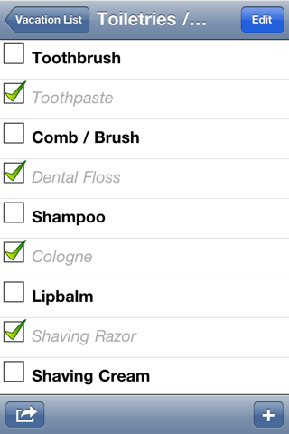 Vacation Planning List screenshot 3