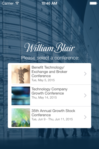 William Blair Conferences screenshot 4