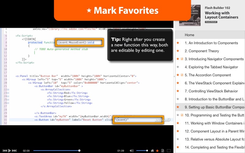 AV for Flash Builder 102 - Working with Layout Containers thumbnail 3