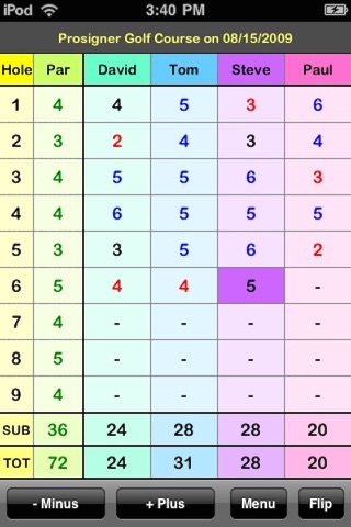 myGolfScore - The Simplest Golf Scorecard screenshot 3