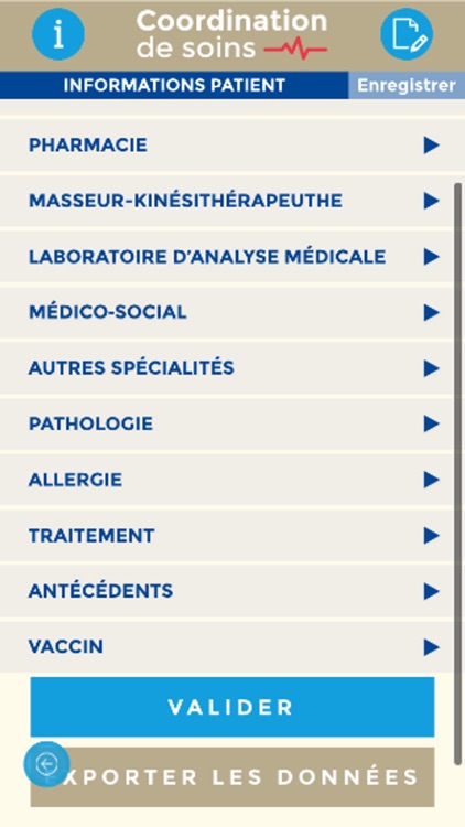 Carte de coordination