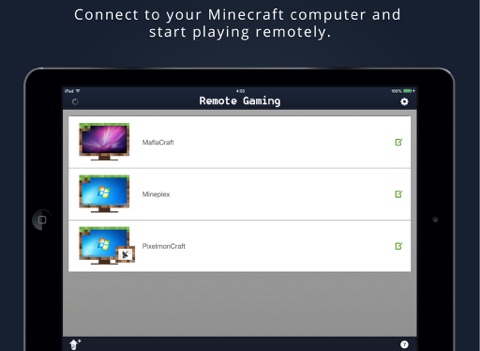 Скриншот из Remote Gaming for Minecraft - Stream Full Minecraft from Your PC / MAC