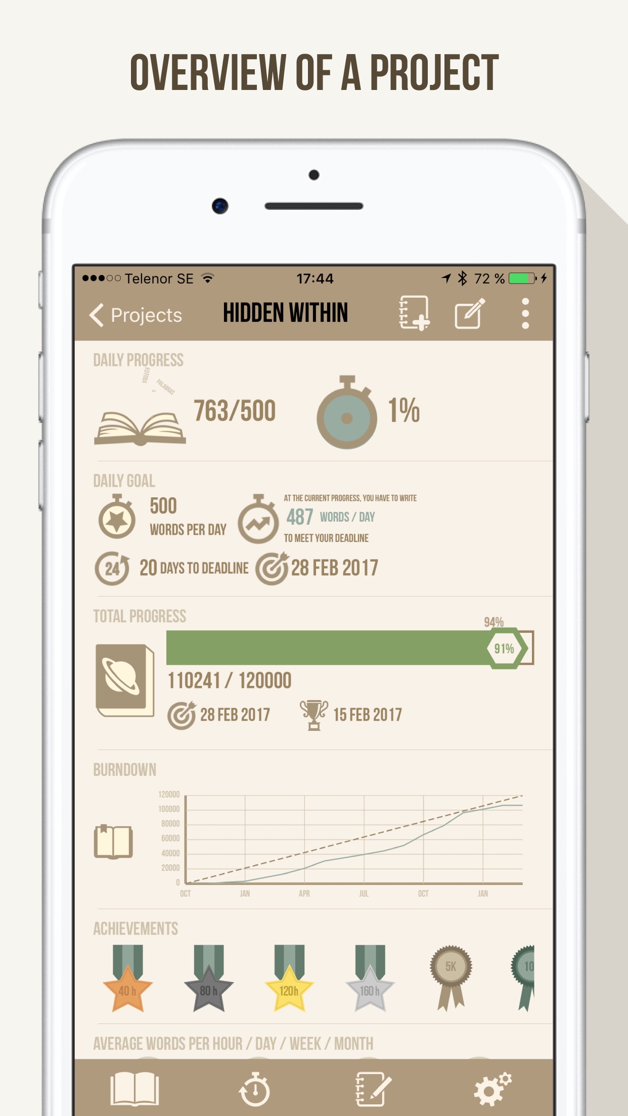Screenshot do app Word Keeper