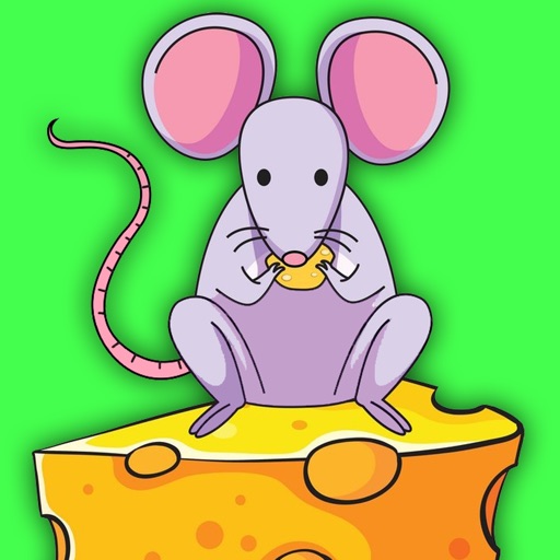 Mouse Cheese Coloring Book For Kids Games iOS App