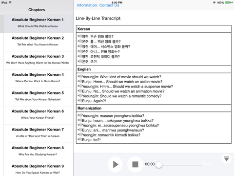 Korean Lower Beginner for iPad screenshot 2