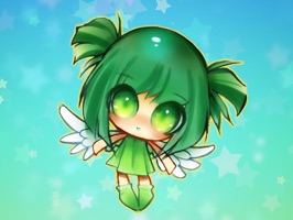 12 SUPER CUTE fairy stickers, with subtle eye twinkling animations