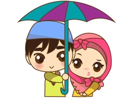 Pretty girl with hijab, Dinda and cool guy, Adam is a perfect match