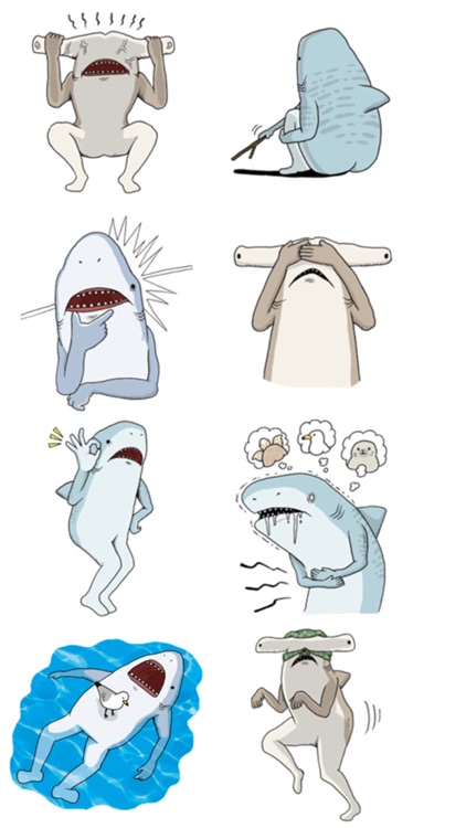 Crazy Sharks Stickers!