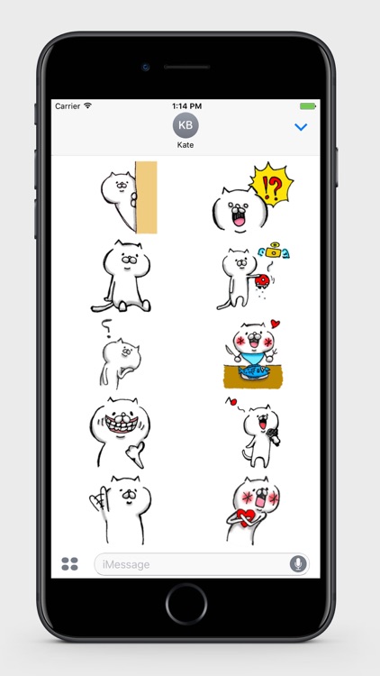 White Cat Stickers 1 screenshot-3