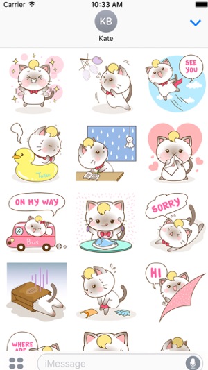 Suki the siamese kitten 1 for iMessage Sticker(圖3)-速報App