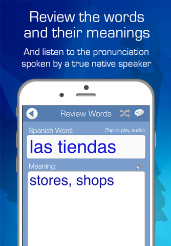 Learn Spanish Audio FlashCards screenshot 3