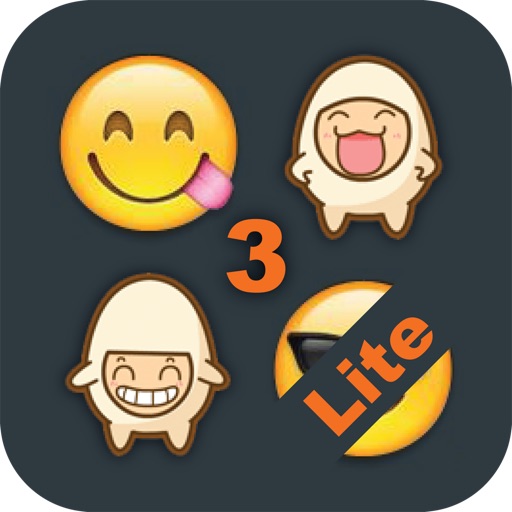 Emoji 3 Emoticons for LINE, Kik, WeChat, Twitter, BBM, Zoosk & Facebook Messenger - Free Emoji Keyboard with Pop Emojis & Emoticon icons Animation Emoji - Lite Version Icon