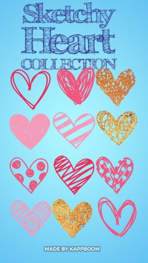 Heart Sketch Stickers