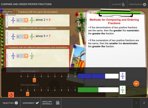 Compare and Order Proper Fractions screenshot 4