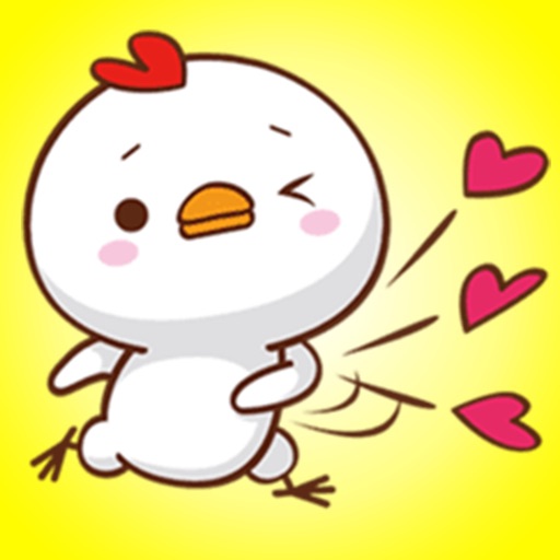 Cute White Chicken - New Bird stickers! icon