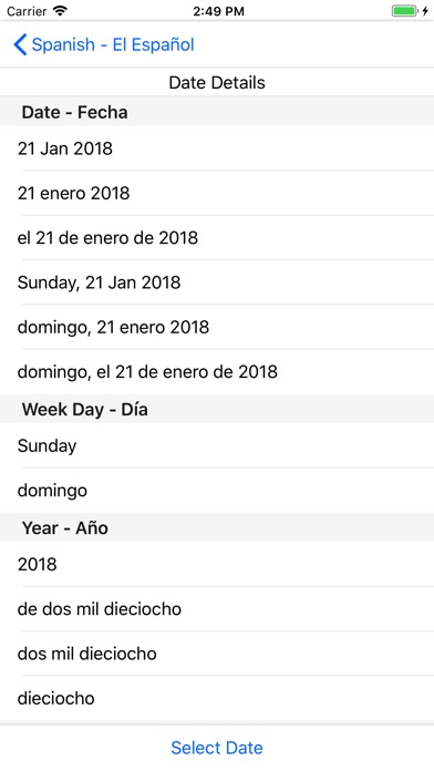 Spanish Language Notes App screenshot 2